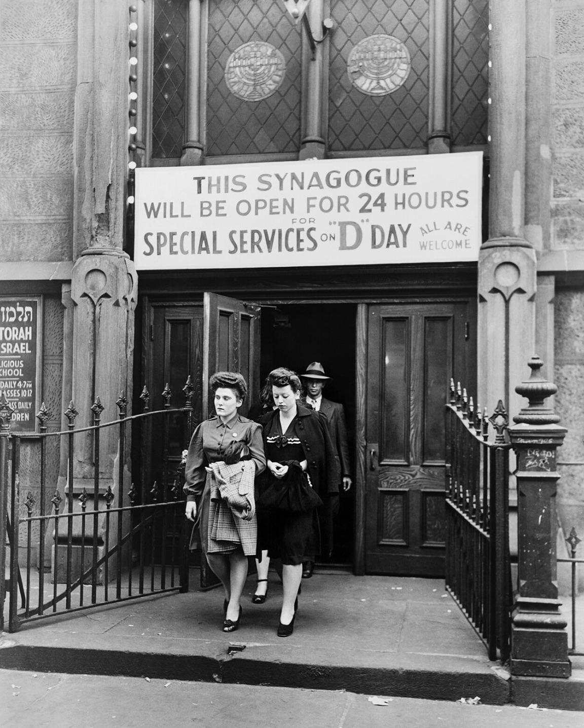 A synagogue in New York City remained open 24 hours on D-Day for special services and prayer 